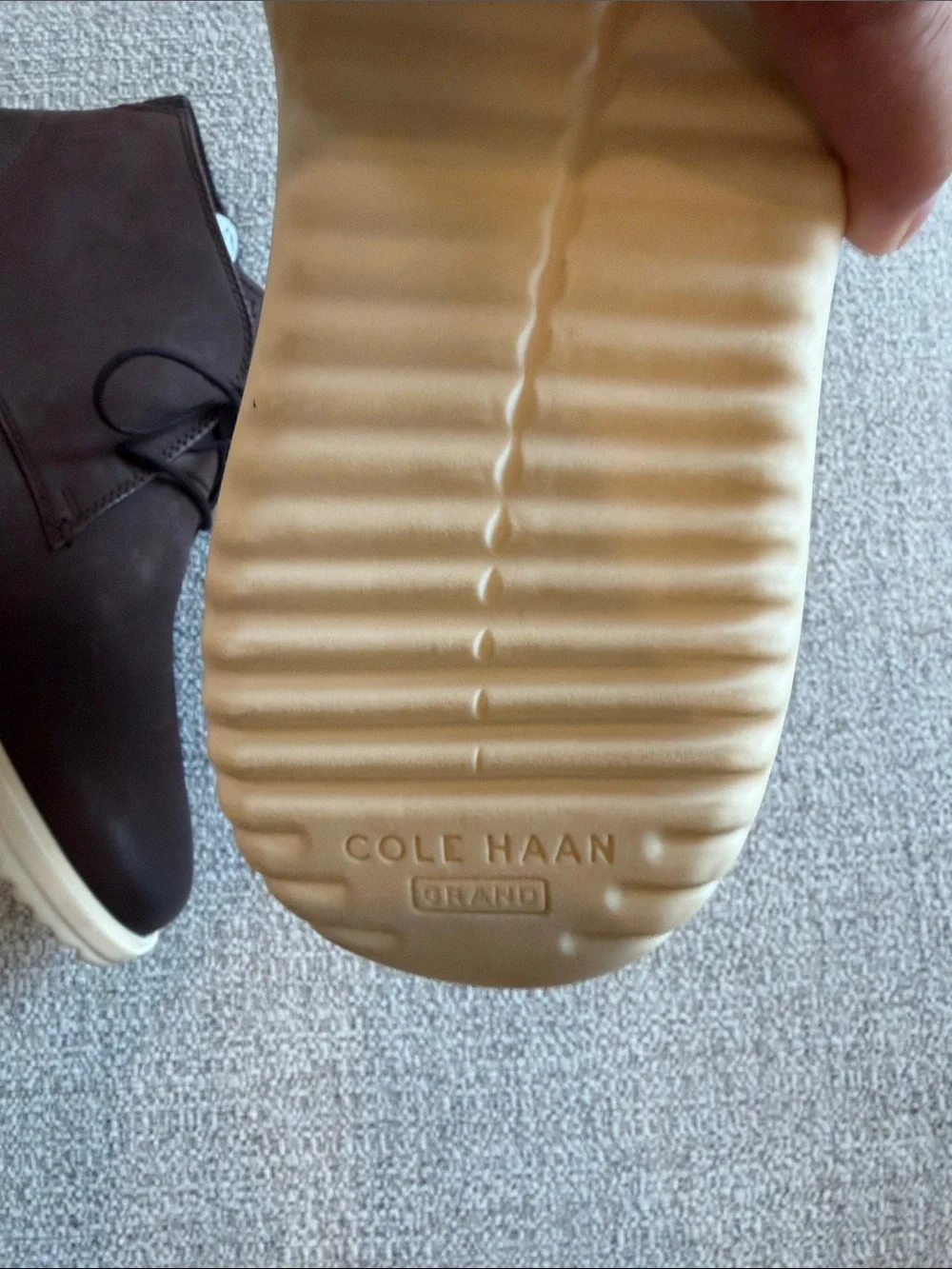 Cole Haan Original Grand Mens Suede Dark Brown Leather Chukka Boots NWOB